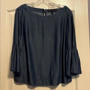 White House Black Market Denim Blue/Gray Blouse